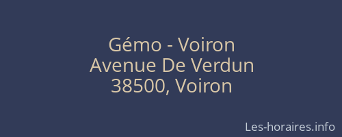 Gémo - Voiron