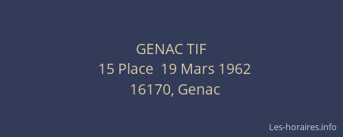 GENAC TIF