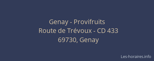 Genay - Provifruits