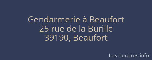 Gendarmerie à Beaufort