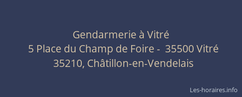 Gendarmerie à Vitré