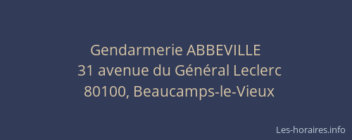 Gendarmerie ABBEVILLE