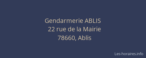 Gendarmerie ABLIS