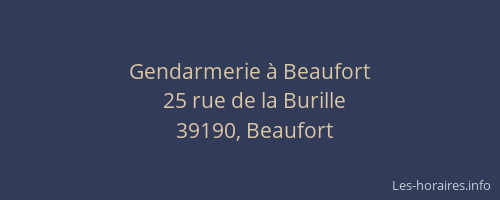 Gendarmerie à Beaufort