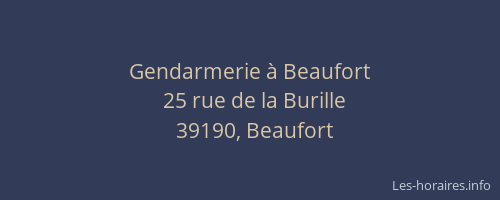 Gendarmerie &agrave; Beaufort