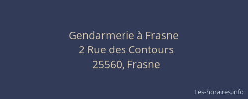 Gendarmerie à Frasne