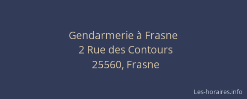 Gendarmerie &agrave; Frasne