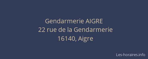 Gendarmerie AIGRE