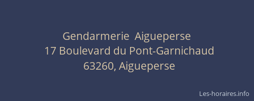 Gendarmerie  Aigueperse
