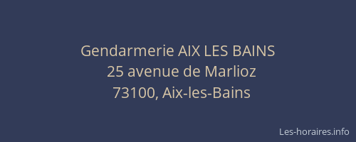 Gendarmerie AIX LES BAINS