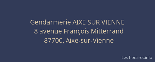 Gendarmerie AIXE SUR VIENNE