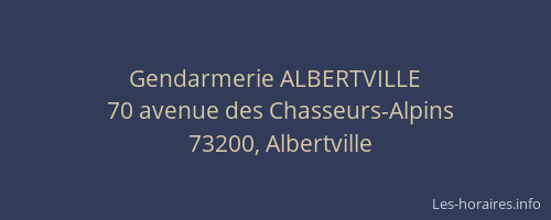 Gendarmerie ALBERTVILLE