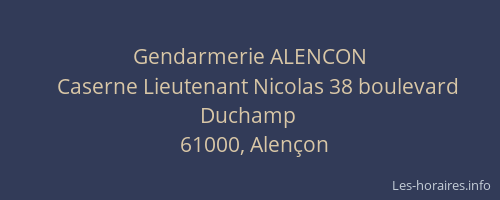Gendarmerie ALENCON