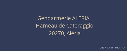 Gendarmerie ALERIA