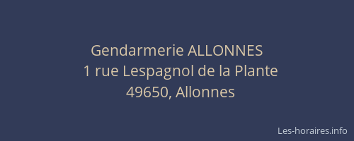 Gendarmerie ALLONNES