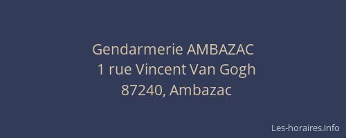 Gendarmerie AMBAZAC