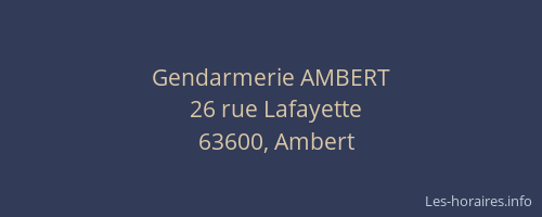 Gendarmerie AMBERT