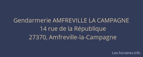 Gendarmerie AMFREVILLE LA CAMPAGNE