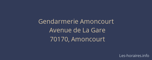 Gendarmerie Amoncourt
