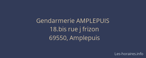 Gendarmerie AMPLEPUIS