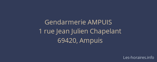 Gendarmerie AMPUIS