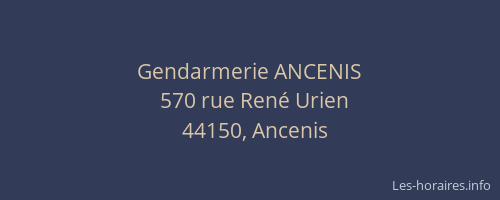 Gendarmerie ANCENIS