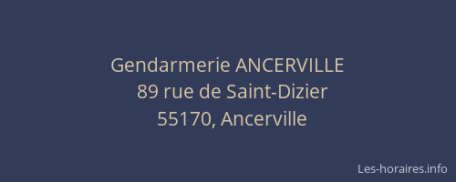 Gendarmerie ANCERVILLE