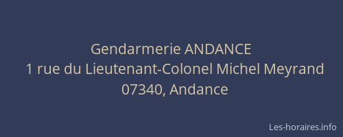 Gendarmerie ANDANCE
