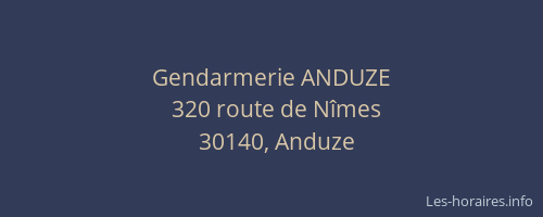 Gendarmerie ANDUZE