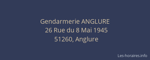 Gendarmerie ANGLURE