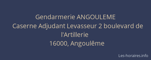 Gendarmerie ANGOULEME