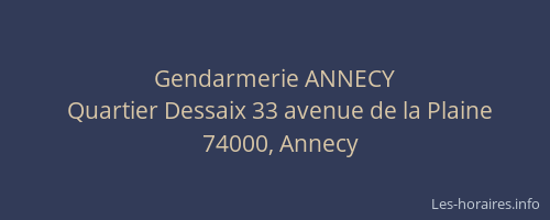 Gendarmerie ANNECY