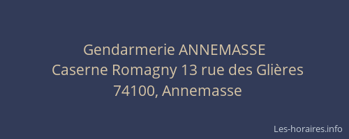 Gendarmerie ANNEMASSE