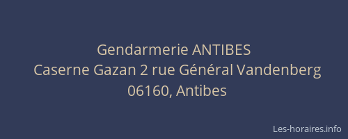 Gendarmerie ANTIBES