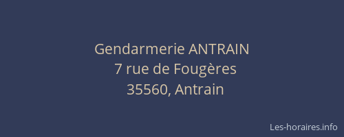 Gendarmerie ANTRAIN