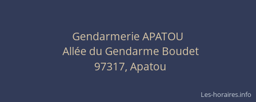 Gendarmerie APATOU