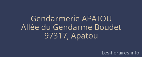 Gendarmerie APATOU
