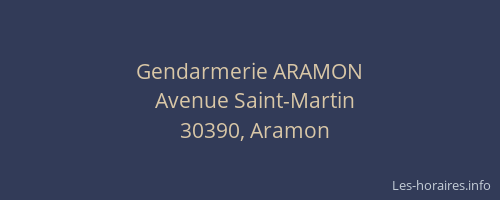 Gendarmerie ARAMON