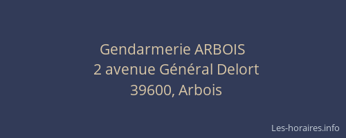 Gendarmerie ARBOIS