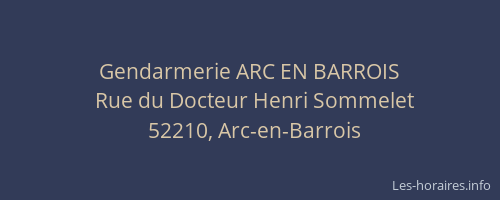 Gendarmerie ARC EN BARROIS