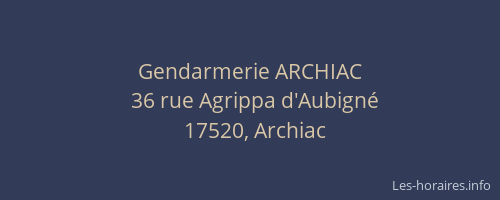 Gendarmerie ARCHIAC