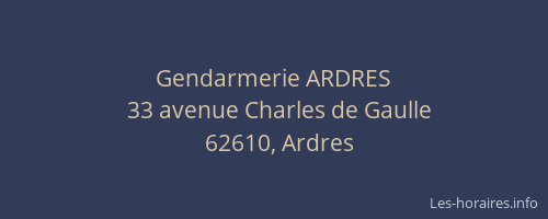 Gendarmerie ARDRES