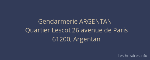 Gendarmerie ARGENTAN