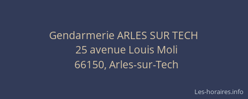 Gendarmerie ARLES SUR TECH