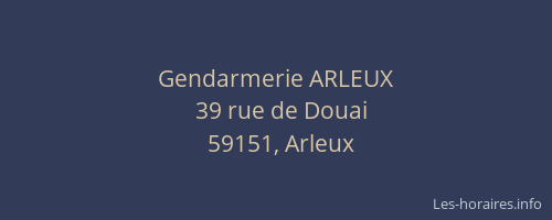Gendarmerie ARLEUX