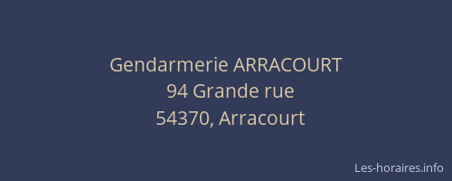 Gendarmerie ARRACOURT