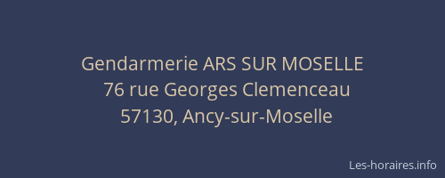 Gendarmerie ARS SUR MOSELLE