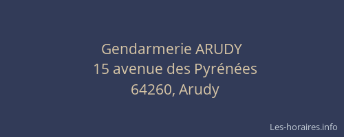 Gendarmerie ARUDY