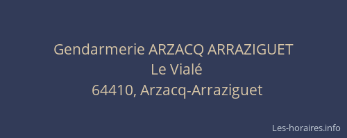 Gendarmerie ARZACQ ARRAZIGUET