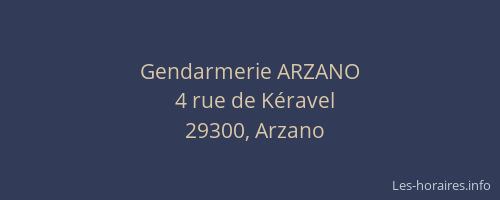 Gendarmerie ARZANO